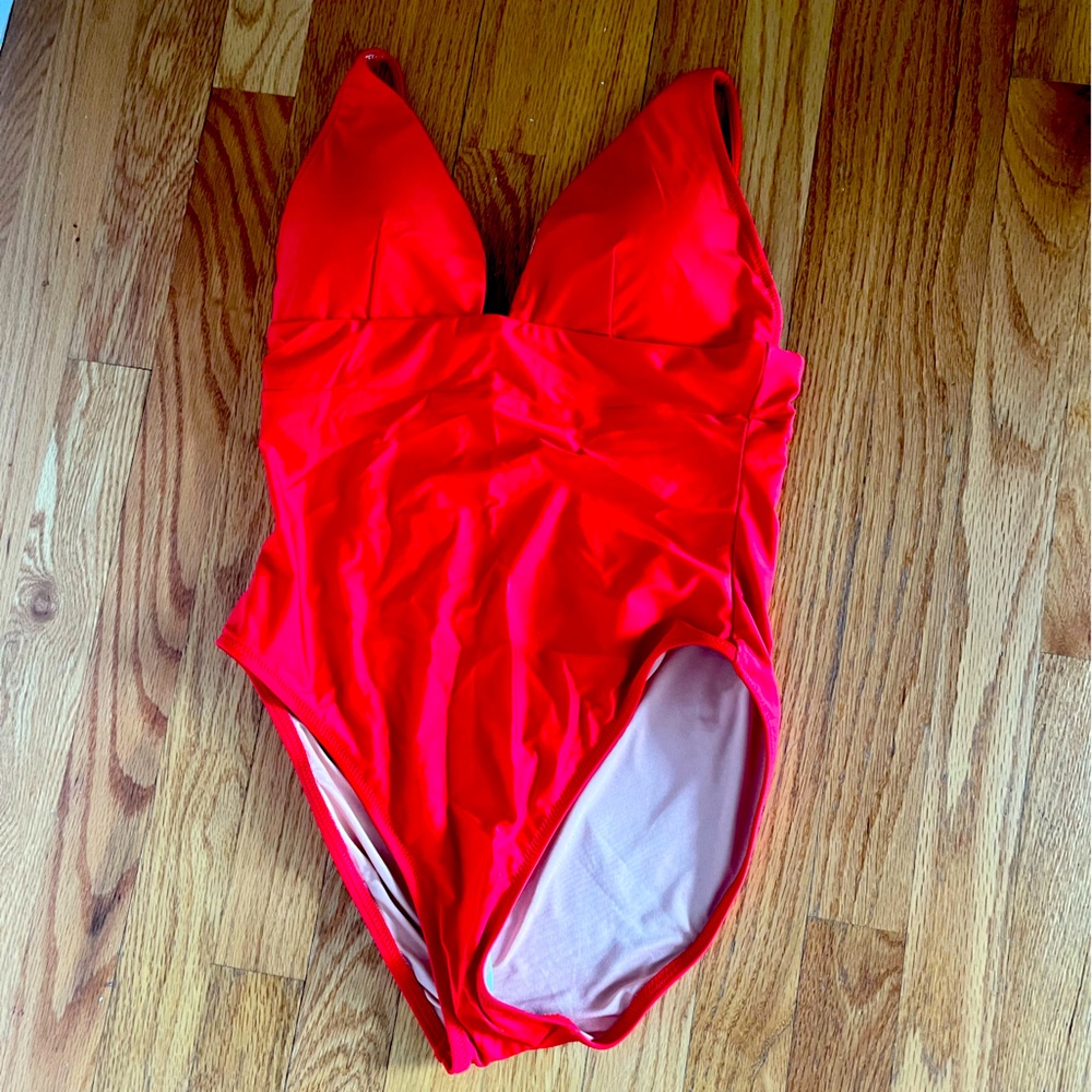 Jcrew plunge v neck bathing suit with tag size 10
